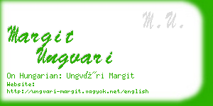 margit ungvari business card